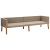 vidaXL 5-delige Loungeset met kussens poly rattan beige