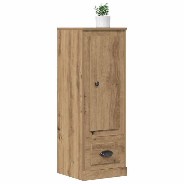 vidaXL Hoge kast 36x35,5x103,5 cm bewerkt hout artisanaal eikenkleurig