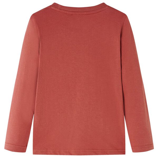 Kindershirt met lange mouwen 92 hennakleurig