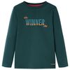Kindershirt met lange mouwen 116 donkergroen