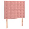 vidaXL Boxspring met matras fluweel roze 80x200 cm