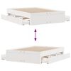 vidaXL Bedframe zonder matras met lades grenenhout wit 150x200 cm