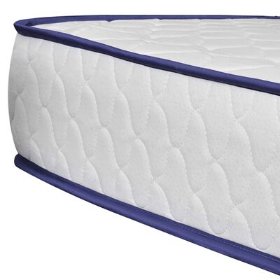 vidaXL Bed met traagschuim matras kunstleer grijs 90x200 cm