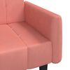 vidaXL Slaapbank 2-zits fluweel roze
