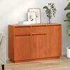vidaXL Dressoir met lade Wasbruin 110 x 34 x 75 cm Massief grenenhout
