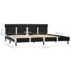 vidaXL Bedframe met LED kunstleer grijs 180x200 cm