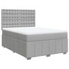 vidaXL Boxspring met matras stof lichtgrijs 140x190 cm