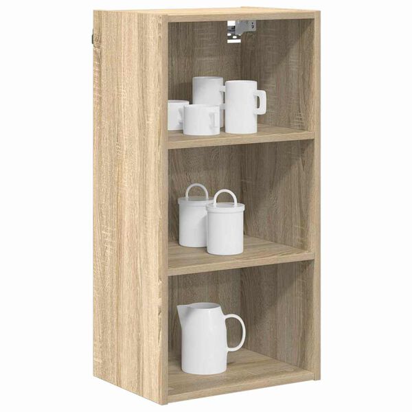 vidaXL Hangkast met opslag Sonoma Eiken 40 x 29,5 x 80 cm Bewerkt hout