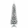 vidaXL Kunstkerstboom met 300 LED Wit 210 cm PVC en Metaal en Plastic