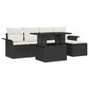 vidaXL Tuin Sofa Set 6 st Zwart [Synthetisch]: Poly Rattan