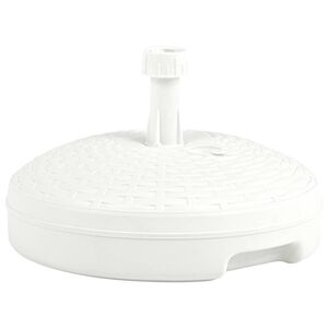 vidaXL Parasolvoet gevuld met zand/water 20 L kunststof rattan wit