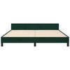 vidaXL Bedframe met hoofdeinde fluweel donkergroen 180x200 cm