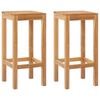 vidaXL Barkruk 2 pcs Bruin Massief Teakhout
