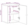 vidaXL Badkamerkast wandgemonteerd 38x33x48 cm massief mangohout zwart
