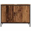 vidaXL Wastafelkast 60x33x60 cm bewerkt hout oud houtkleurig