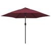 vidaXL Parasol met metalen paal 300 cm bordeauxrood