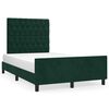 vidaXL Bedframe zonder matras 120x190 cm fluweel donkergroen
