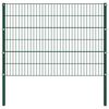 vidaXL Schuttingpaneel met palen ijzer 1730x120 cm groen