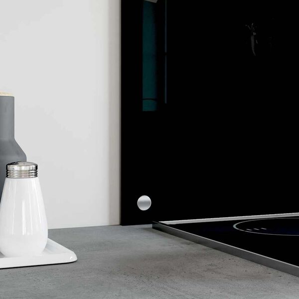 vidaXL Spatscherm keuken 80x50 cm gehard glas zwart