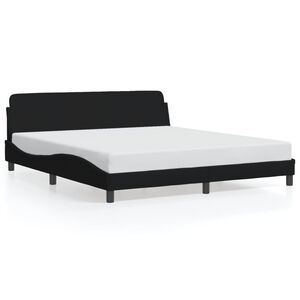 vidaXL Bedframe "Dover" stof zwart 160x200 cm