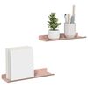 vidaXL Drijvende plank Wandgemonteerd 2 pcs Roze 30 x 9 x 2,5 cm Staal