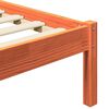 vidaXL Bedframe Wasbruin 205,5 x 165,5 x 100 cm Massief Vurenhout
