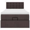 vidaXL Ottoman bed met matras en LED's 100x200 cm stof donkerbruin