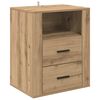 vidaXL Nachtkastje met lade Artisan Eiken 35 x 50 x 60 cm Bewerkt hout