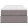 vidaXL Opslag bed met matras met matras Taupe 100 x 200 cm Polyester