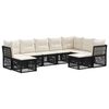 vidaXL Tuinbankenset 9 pcs Zwart poly rattan