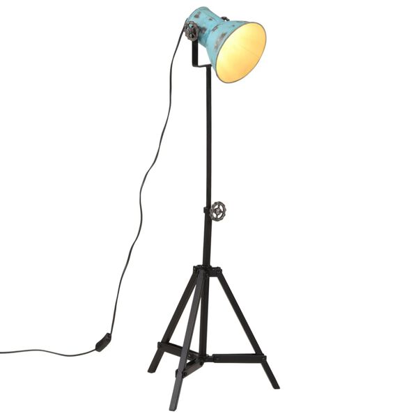 vidaXL Vloerlamp 25 W E27 35x35x65/95 cm verweerd blauw