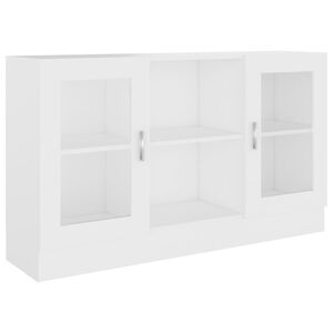 vidaXL Vitrinekast 120x30,5x70 cm bewerkt hout wit