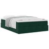 vidaXL Ottoman bed met matras 140x190cm fluweel donkergroen