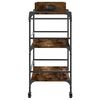 vidaXL Keukentrolley 81,5x41x92,5 cm bewerkt hout gerookt eikenkleurig