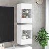 vidaXL Wandkasten met LED-verlichting voor tv 2 st 40x30x60,5 cm wit
