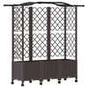 vidaXL Verhoogd Bed met Trellis en Dak Bruin 163 x 40 x 144 cm PP