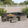 vidaXL Tuin Sofa Set met kussen met opslag met kussen 12 pcs Grijs