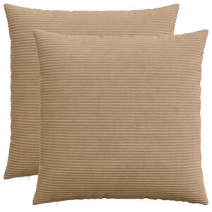 vidaXL Kussensloop 2 pcs HEERLEN Bruin 70 x 70 cm corduroy