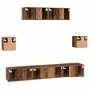 vidaXL Tv-meubelset Wandgemonteerd 7 pcs Oud Hout Bewerkt hout