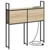 vidaXL Opberghoofdbord met Oplaadstation Sonoma eiken Bewerkt hout