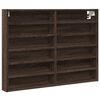 vidaXL Vitrinekast 80x8,5x58 cm bewerkt hout bruin eikenkleurig