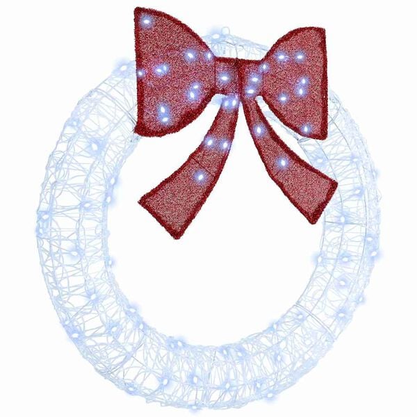 vidaXL Krans met 80 LED Koudwit 90 cm Acryl