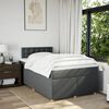 vidaXL Boxspring met matras stof donkergrijs 120x200 cm