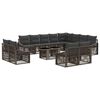 vidaXL Tuinbankenset 13 st Grijs en Donkergrijs poly rattan