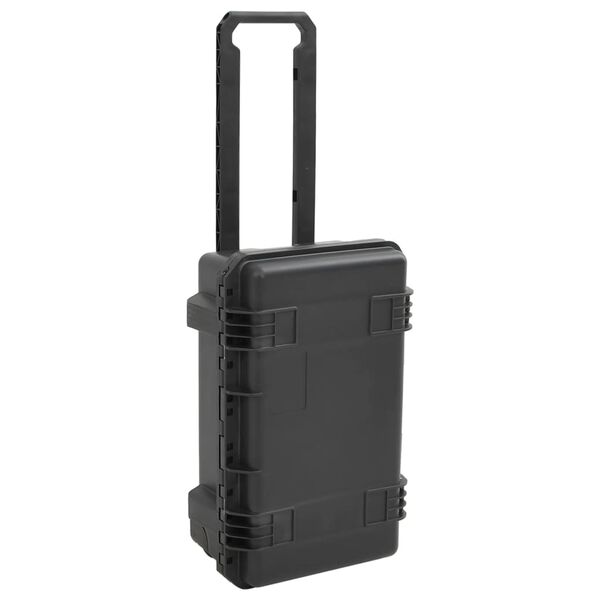 vidaXL Flightcase draagbaar 55x35x22,5 cm PP zwart