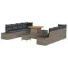 vidaXL Tuinbankenset 11 st Grijs poly rattan