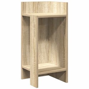 vidaXL Bijzettafeltje met plank 25,5x27x60 cm sonoma eikenkleurig