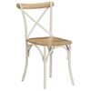 vidaXL Kruisstoelen 4 st massief mangohout wit