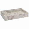 vidaXL Gootsteen 58x39x10 cm marmer grijs