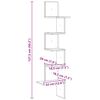 vidaXL Hoekwandschap 32x32x127,5 cm bewerkt hout gerookt eikenkleurig
